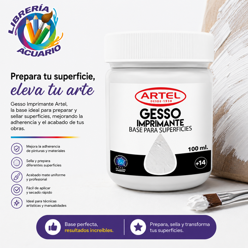 GESSO IMPRIMANTE 100ML ARTEL
