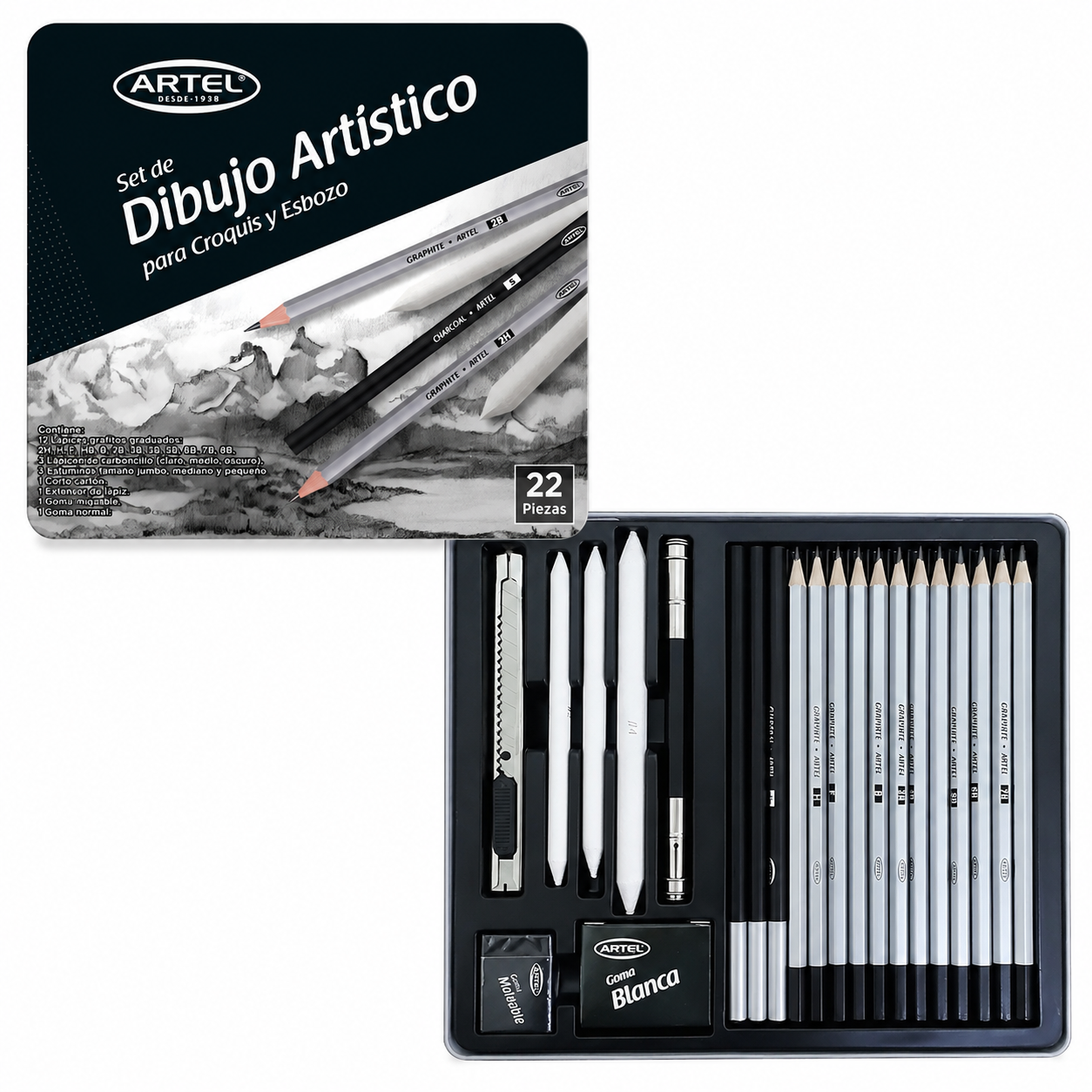 Set De Dibujo Artístico Para Croquis Y Esbozo Artel