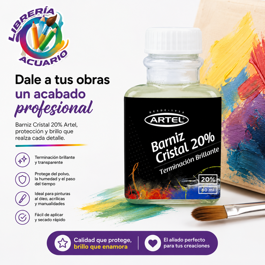 BARNIZ CRISTAL 20% TERMINACION BRILLANTE ARTEL