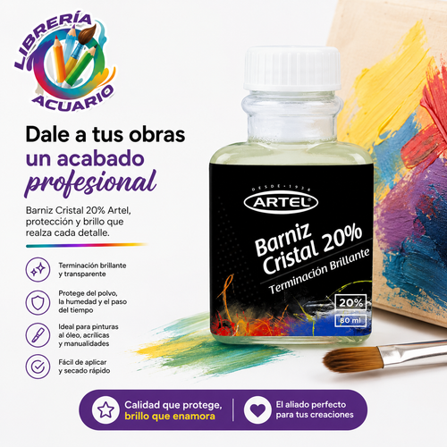 BARNIZ CRISTAL 20% TERMINACION BRILLANTE ARTEL