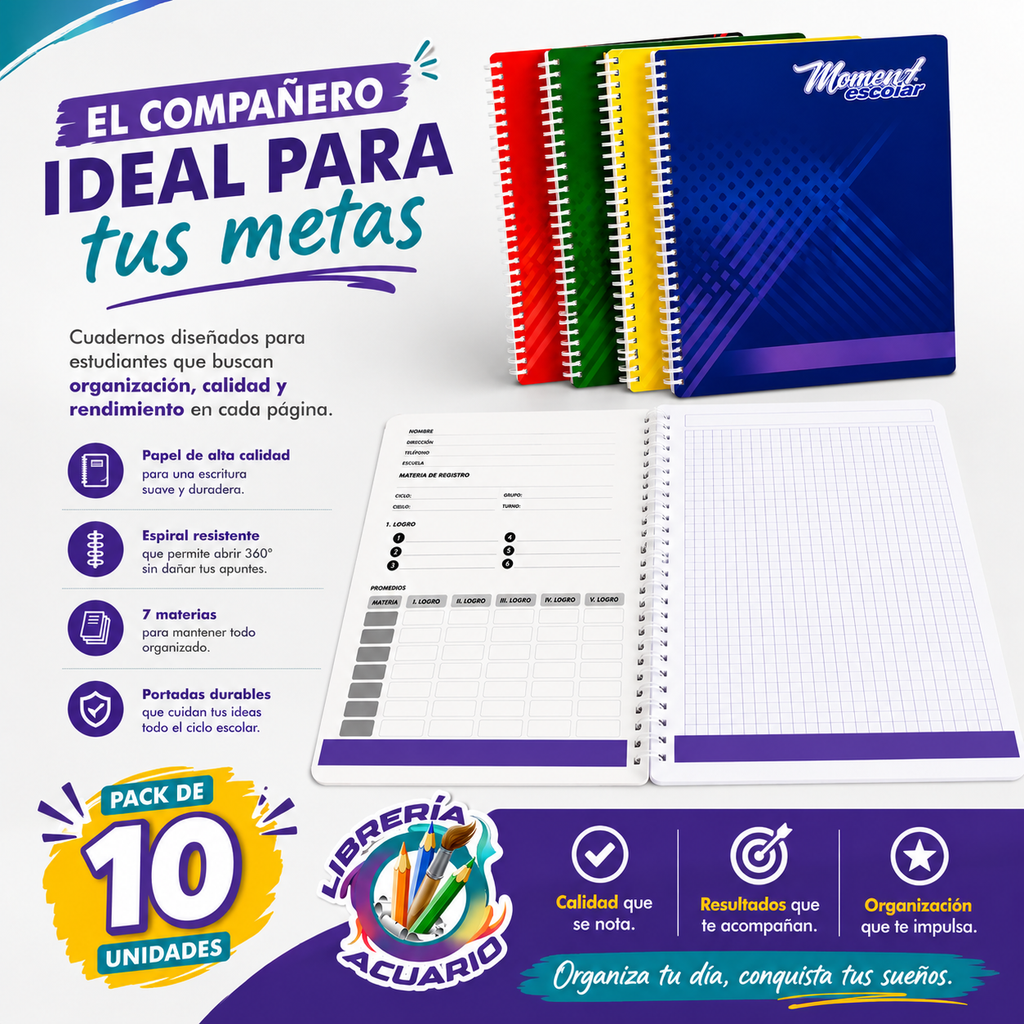 Cuadernos Universitario Tapa Dura 100hojas x10 unidades
