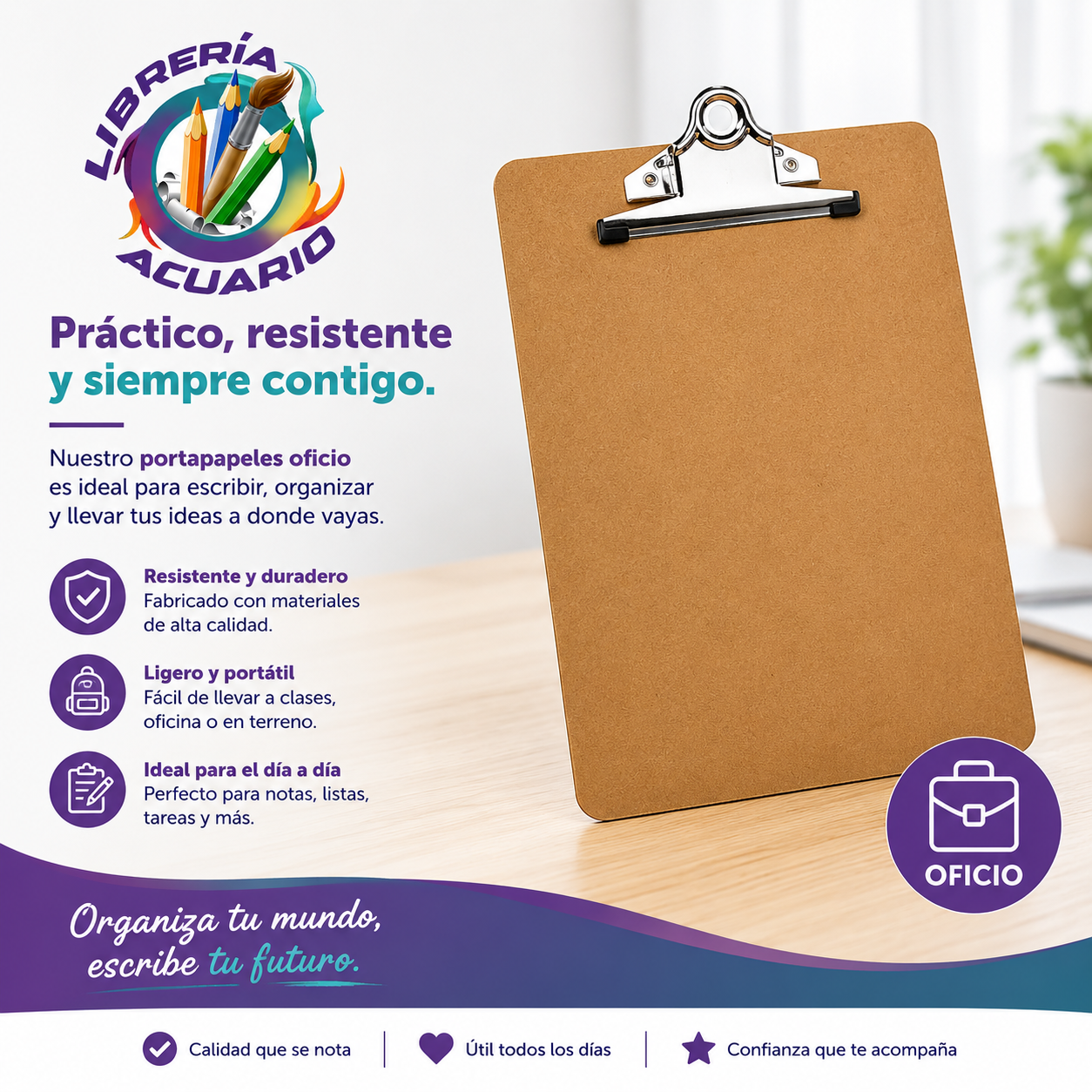 TABLA CON APRETADOR OFICIO MADERA JM