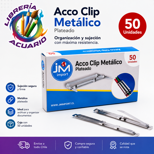 ACCO CLIPS METALICO X50 UNI, JM