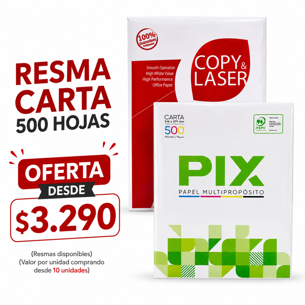 Resma Carta 500 Hojas 75G