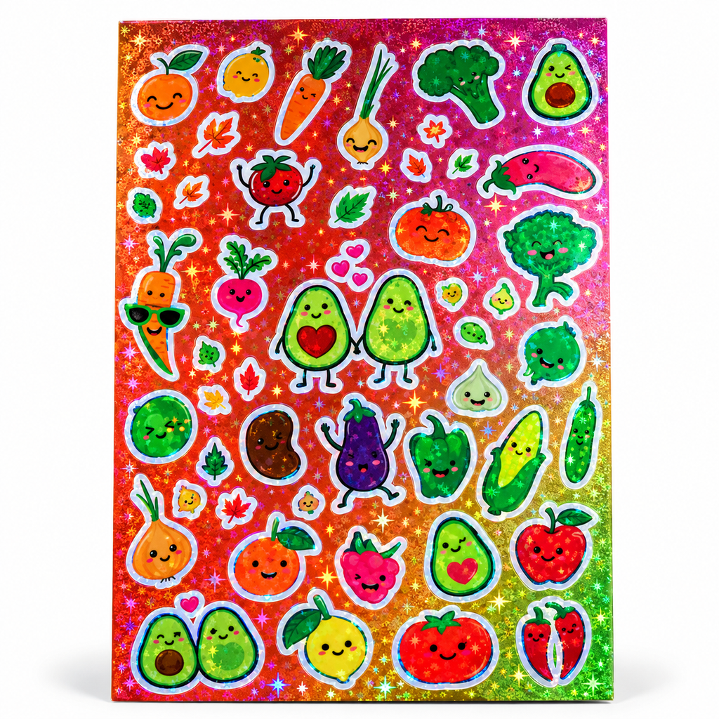 Block de Stickers Holográficos-Papel-Folia