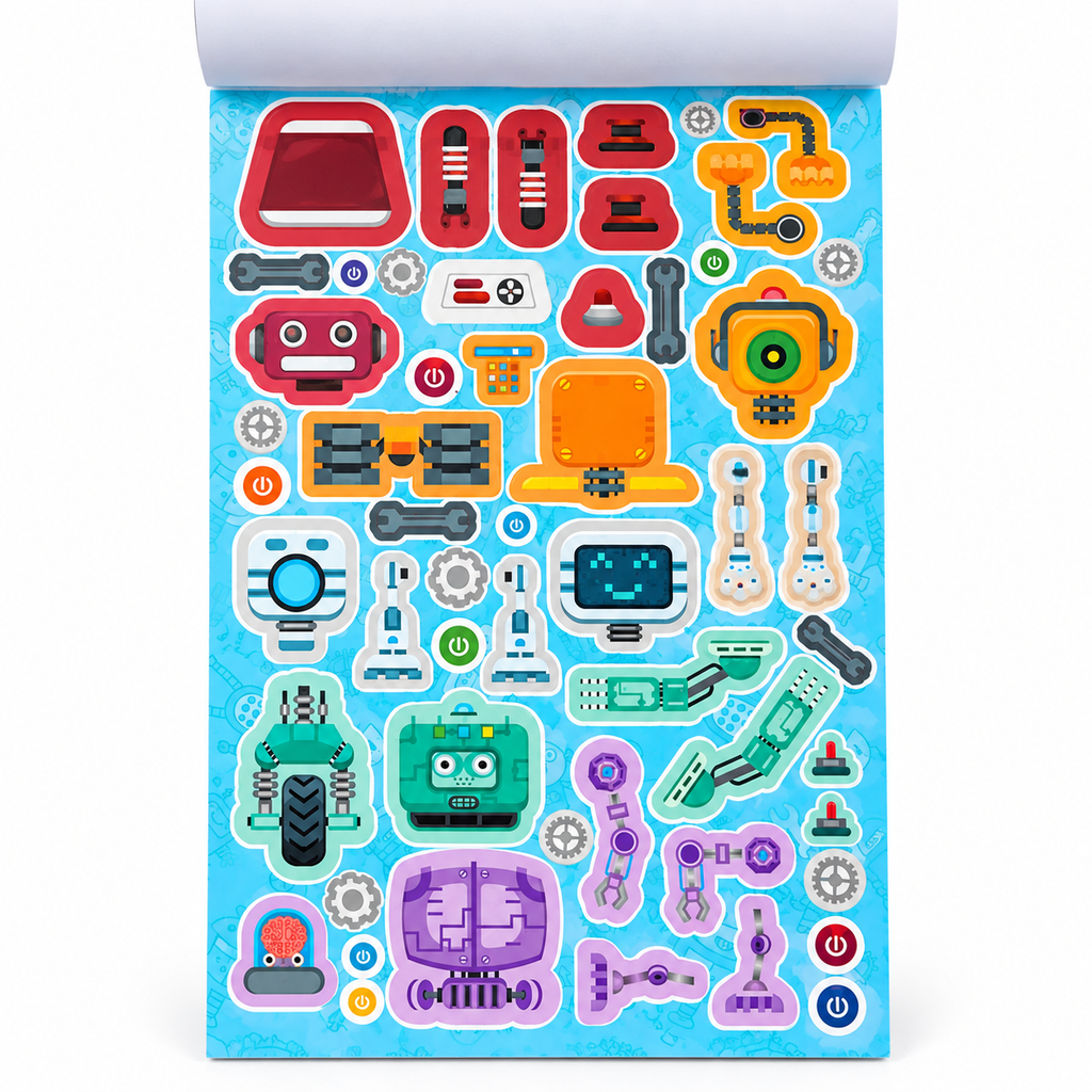 Block de Stickers Fábrica de Robots