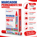 MARCADOR PERMANENTE PUNTA BISELADA 90  X 10Uni