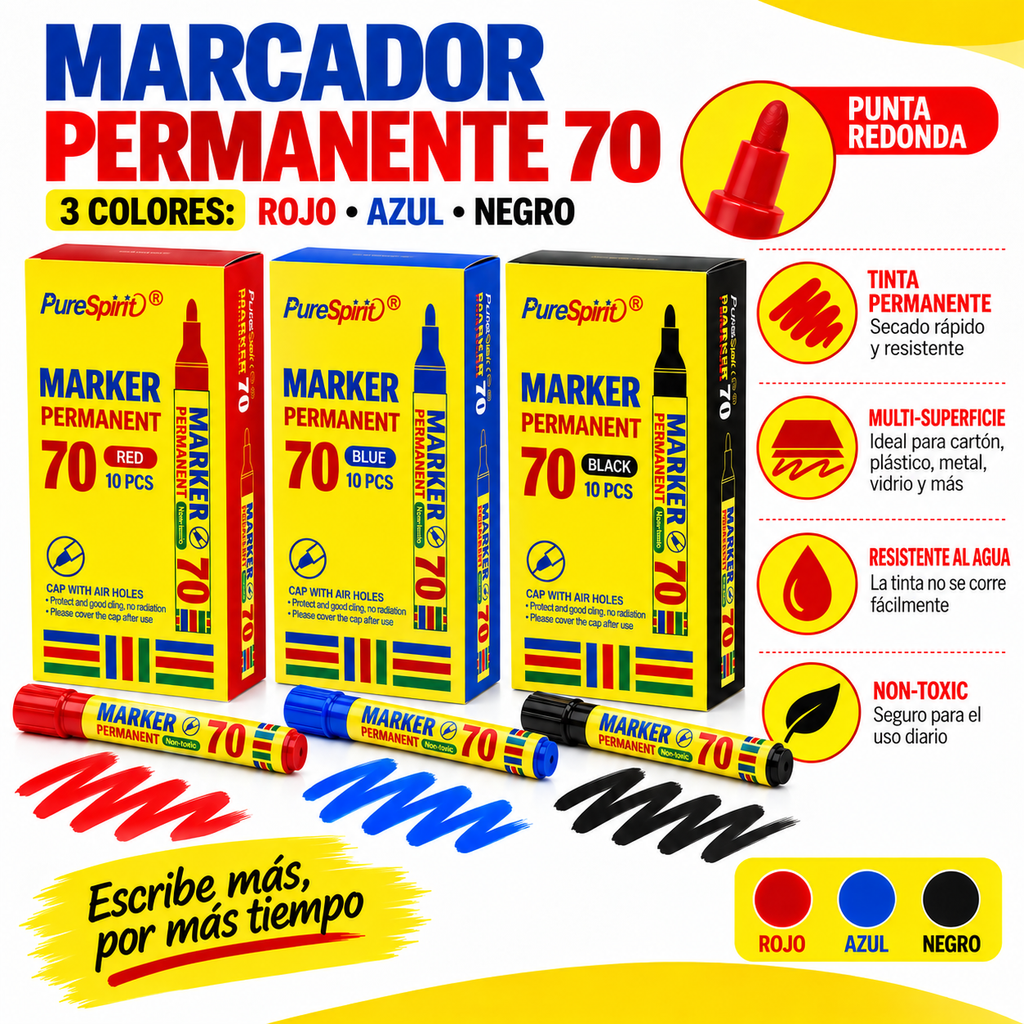 MARCADOR PERMANENTE PUNTA REDONDA 70  XUni