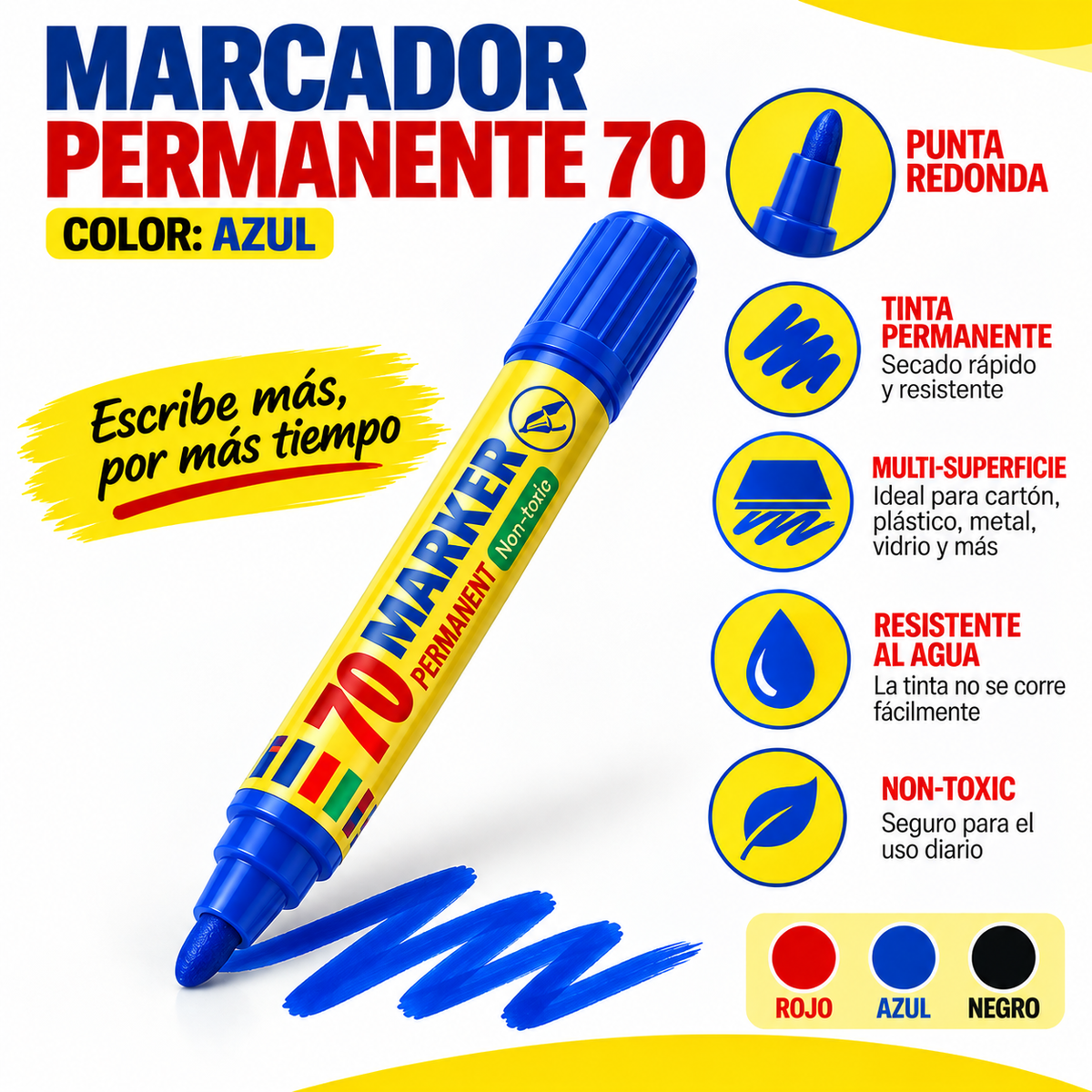 MARCADOR PERMANENTE PUNTA REDONDA 70  XUni