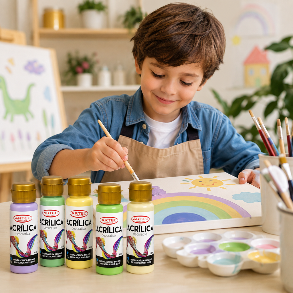 Pintura Acrílica Colores Pastel 60 ml