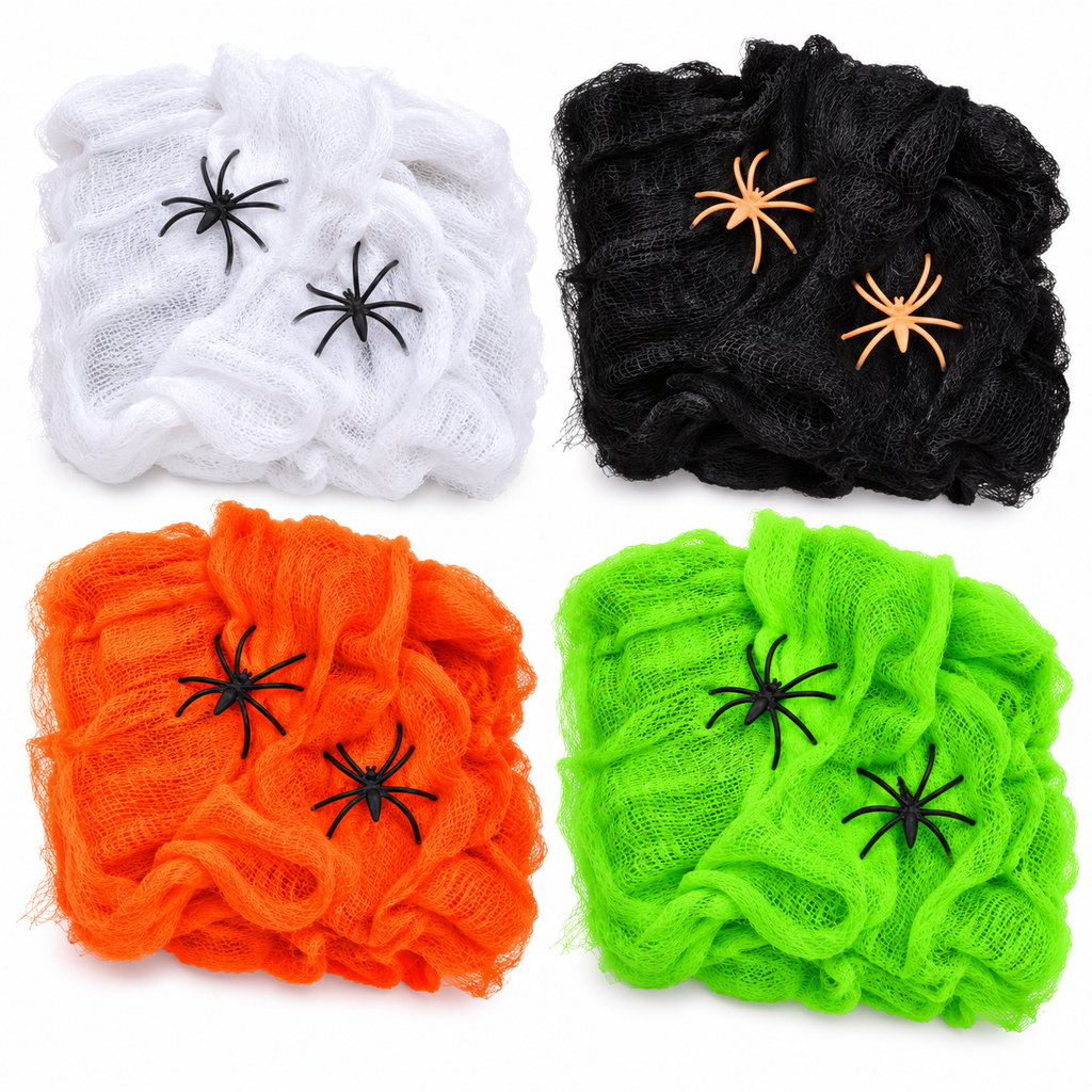 Telaraña Decorativa con Arañas