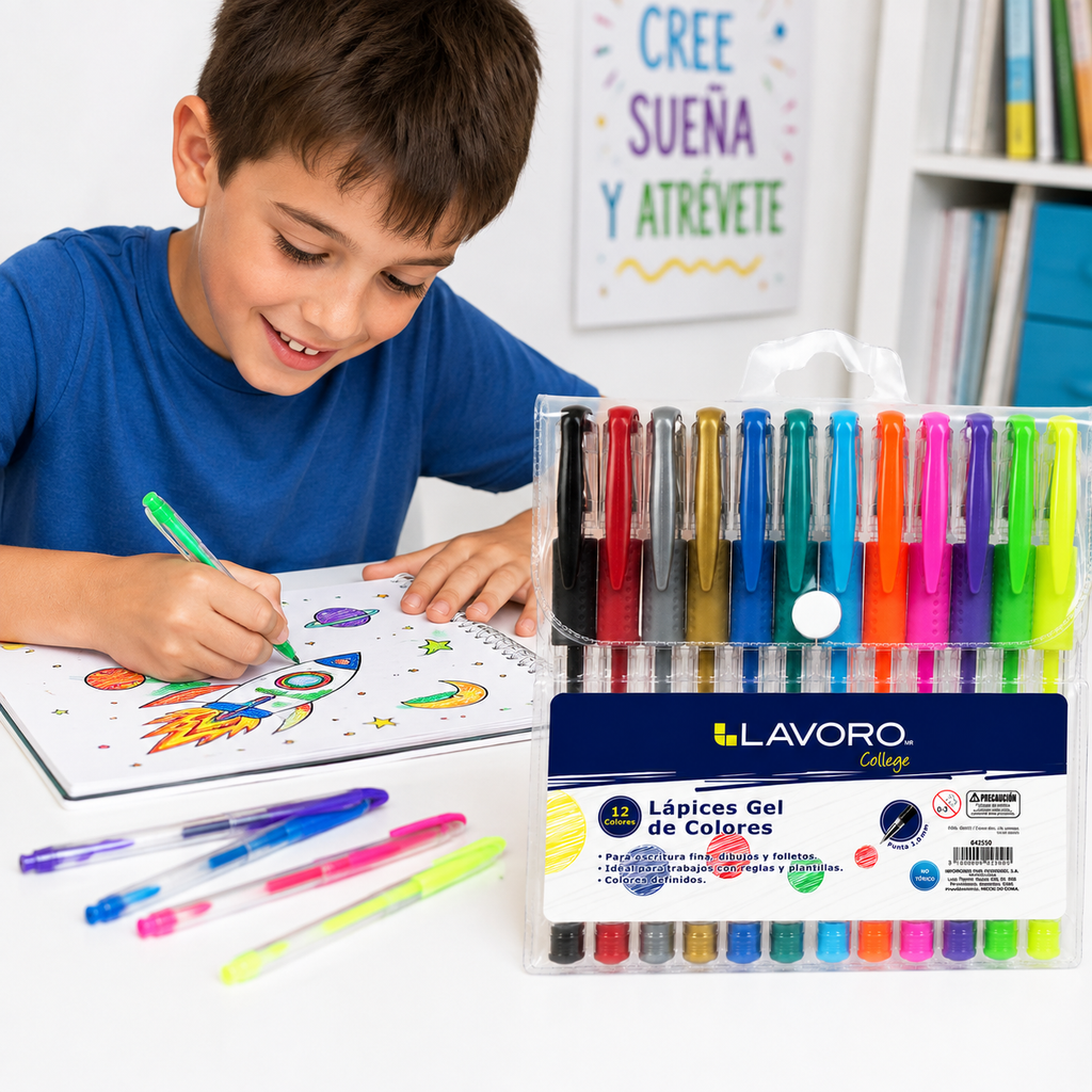 Lápices Gel de Colores Lavoro