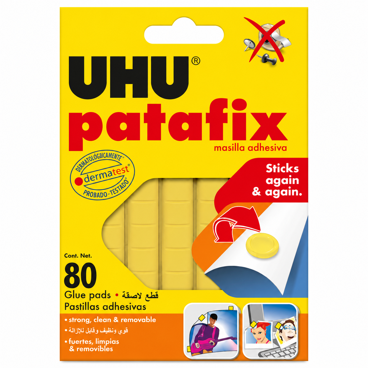Pegamento Masilla Uhu Patafix amarilla