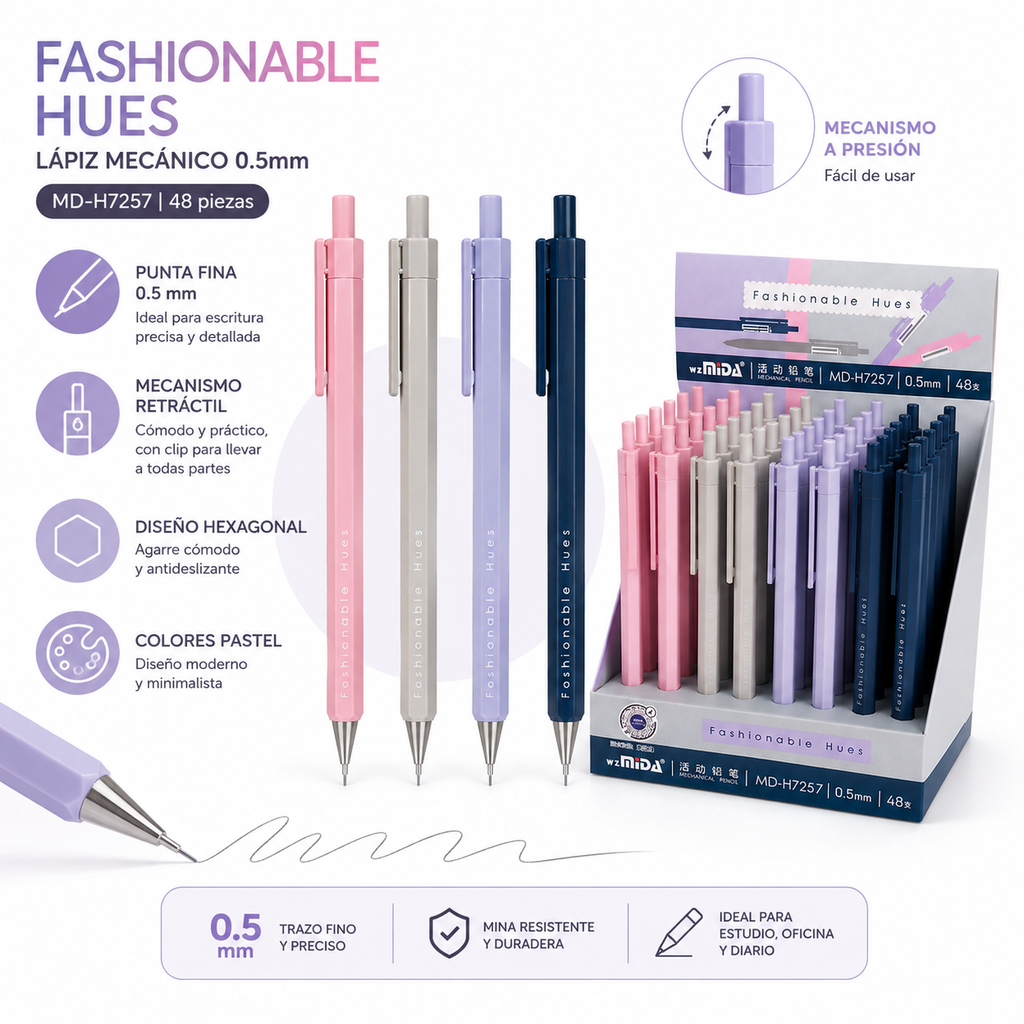Portamina Pastel Eco 0.5mm 48 Unidades