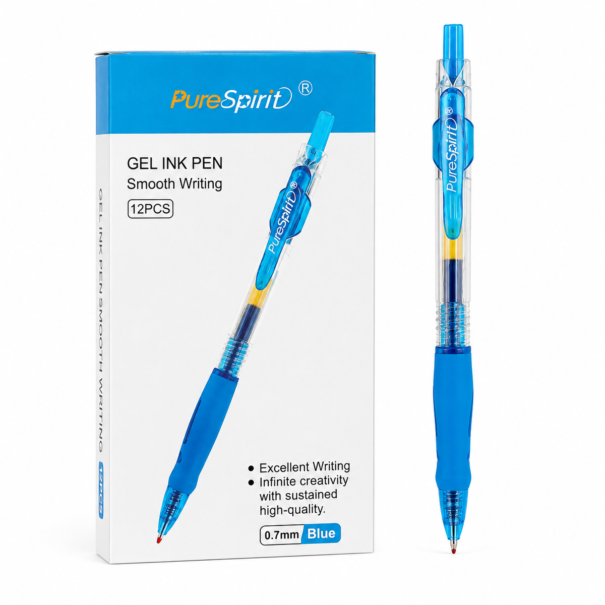 Lápiz Gel Retractil 0.7mm x12Uni