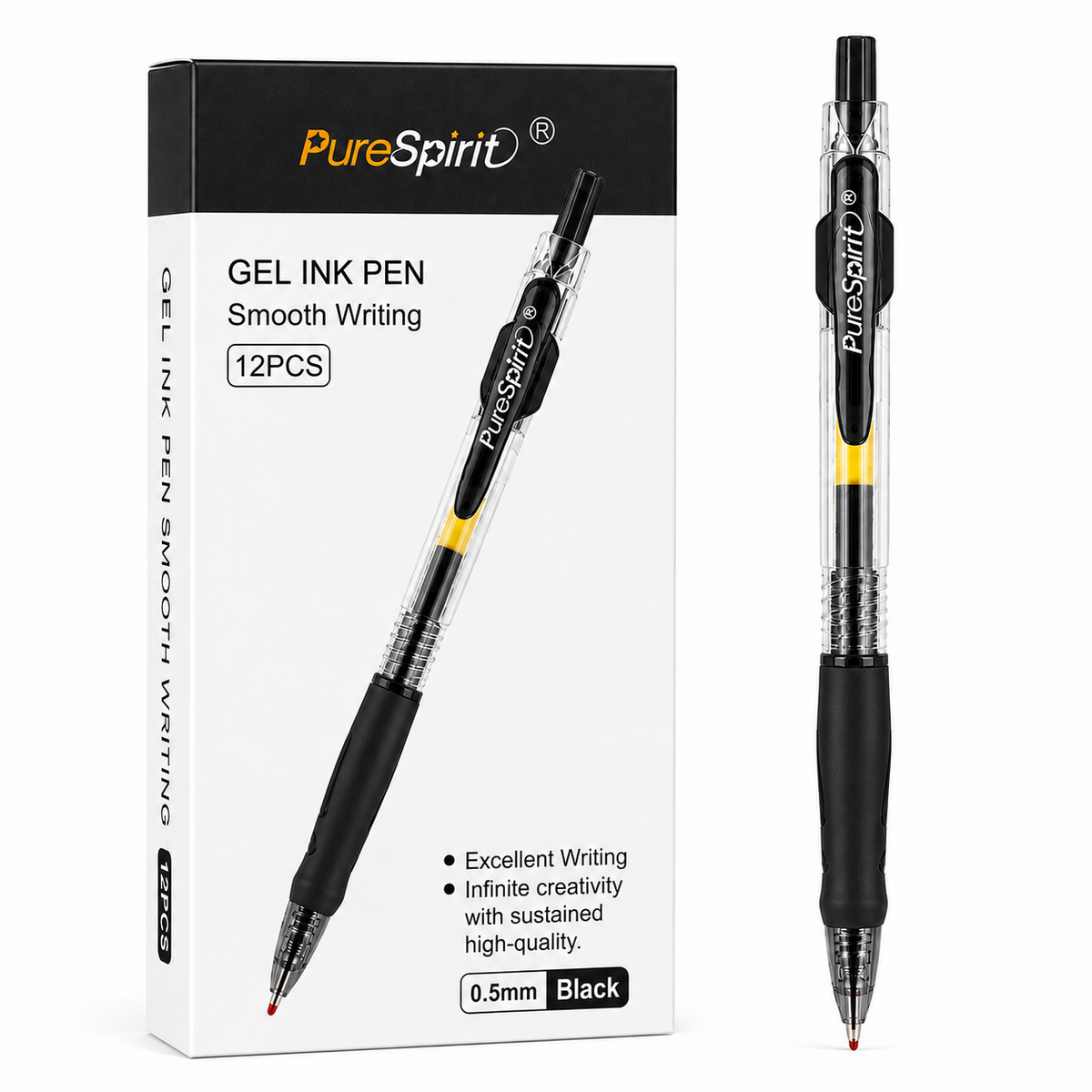 Lápiz Gel Retractil 0.5mm x12Uni