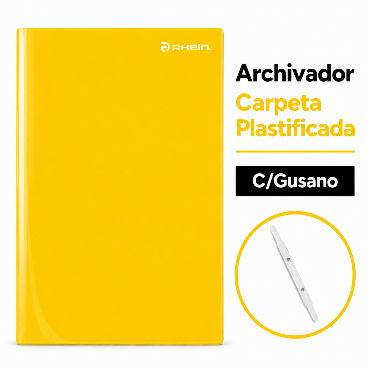 Carpeta plastificada con gusano Rhein