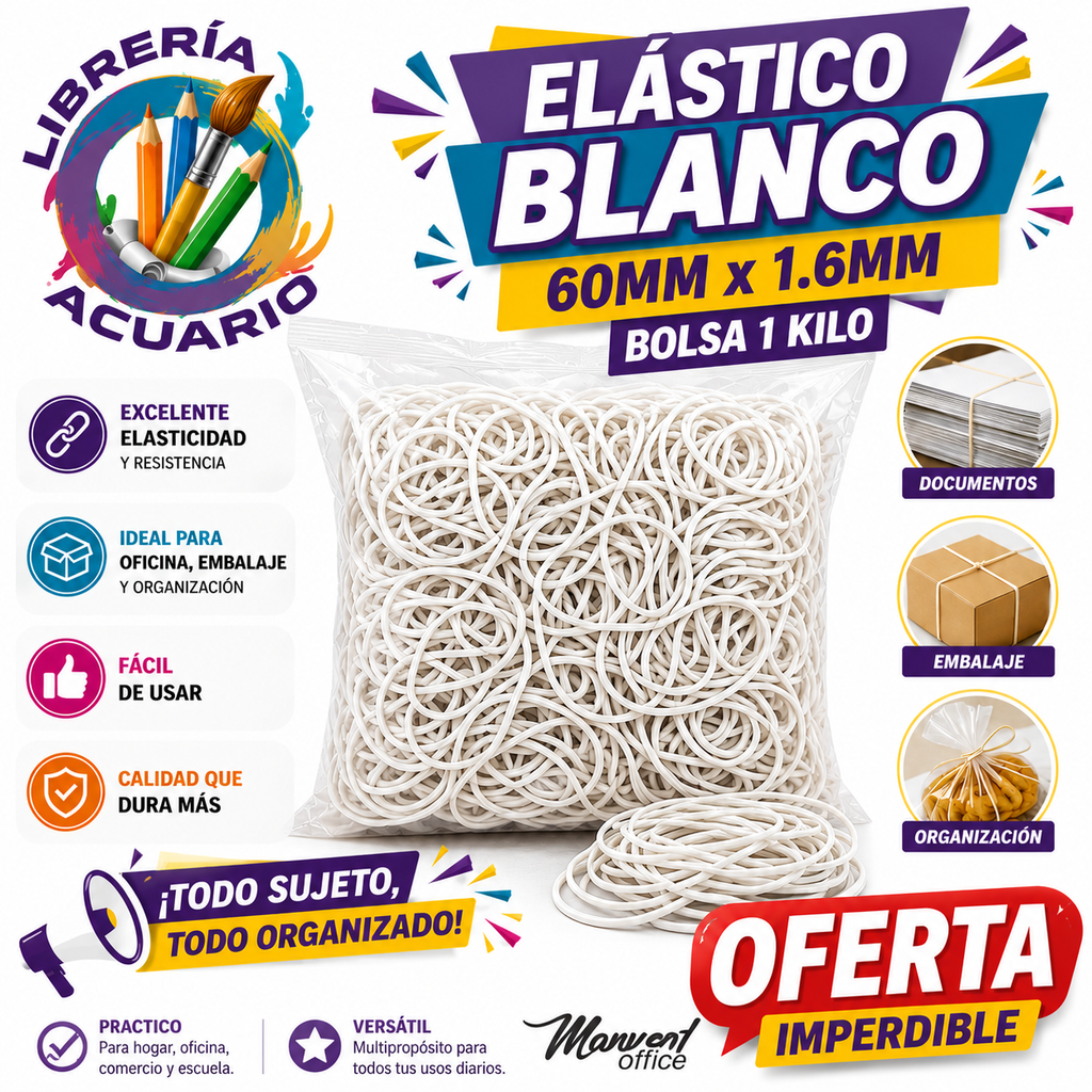 Bandas Elásticas Para Billetes 1 Kilo