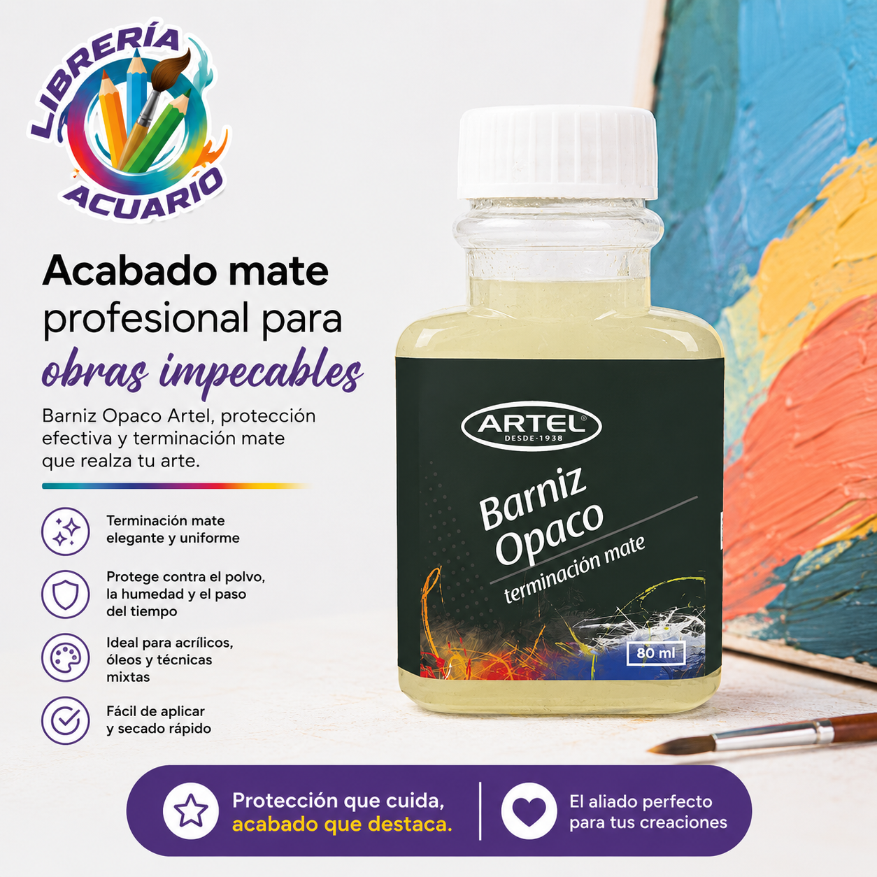 BARNIZ OPACO ARTEL 80ML