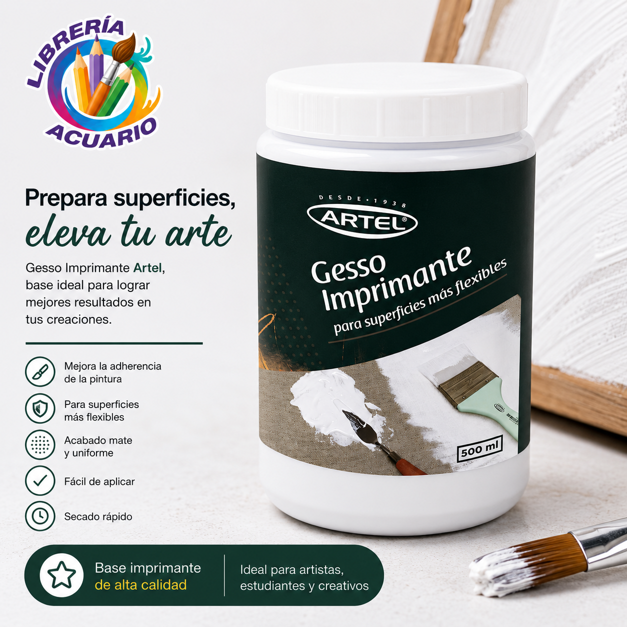 GESSO IMPRIMANTE 500 ML ARTEL