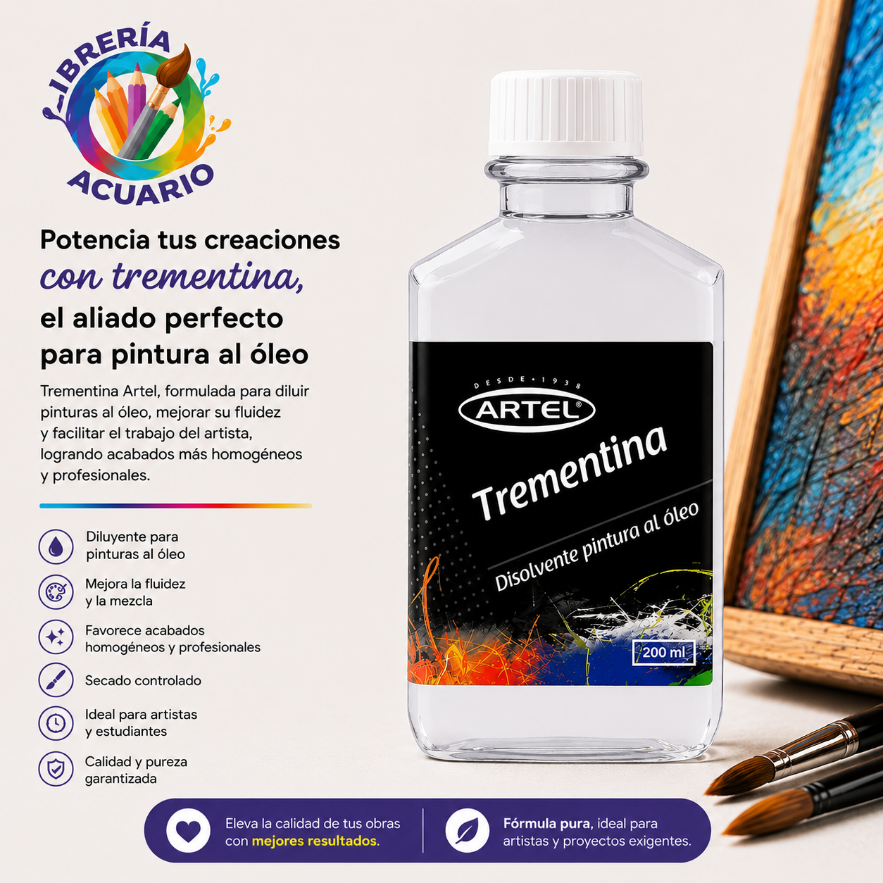 TREMENTINA DISOLVENTE DE OLEO 200 ML