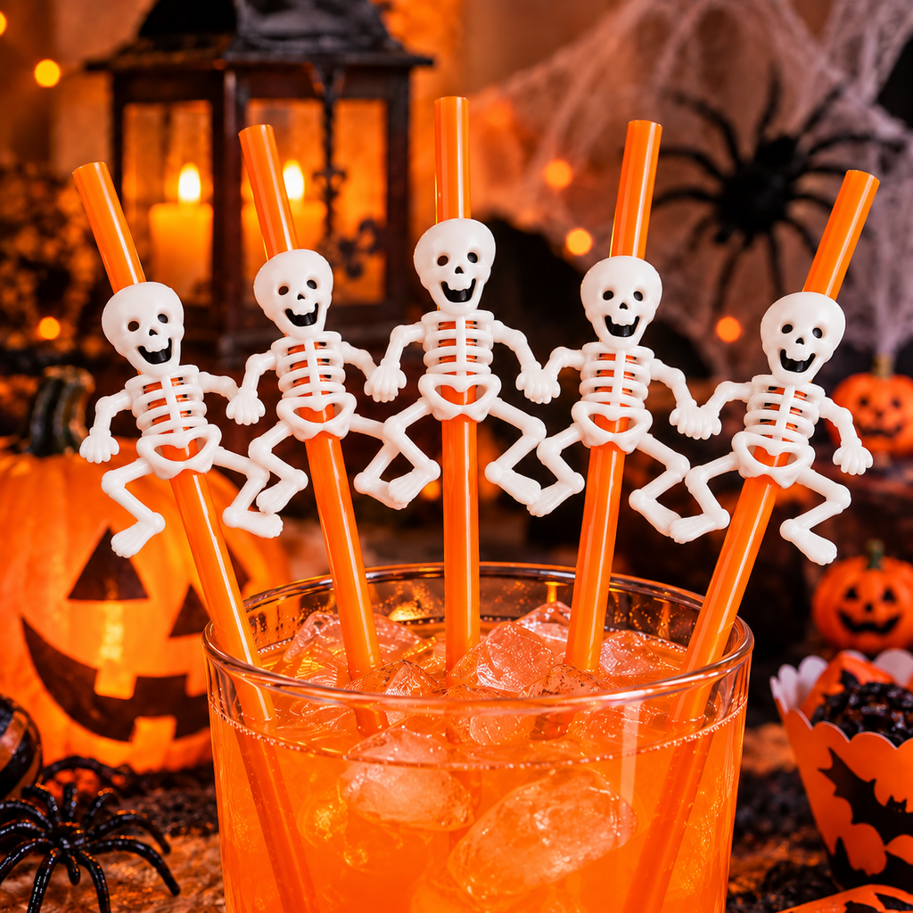 Bombillas Halloween con Esqueleto Decorativo Set 5 Unidades