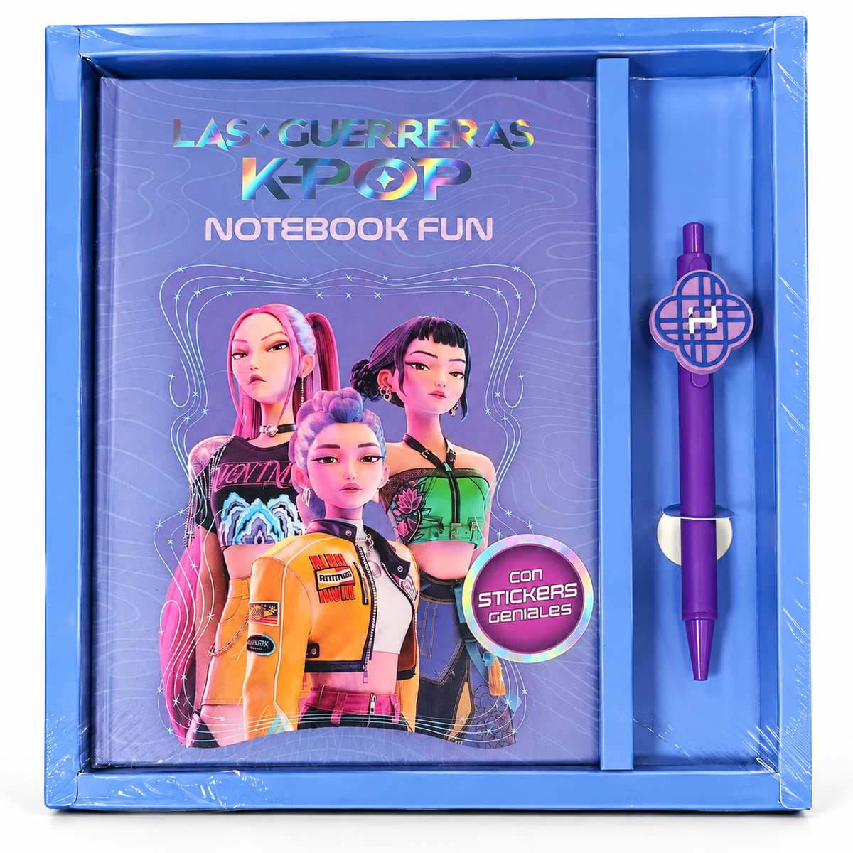 Cuaderno de Notas Las Guerreras K-Pop + Bolígrafo y Stickers