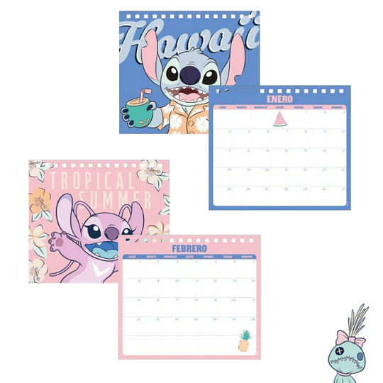 Calendario De Escritorio 2027 STITCH