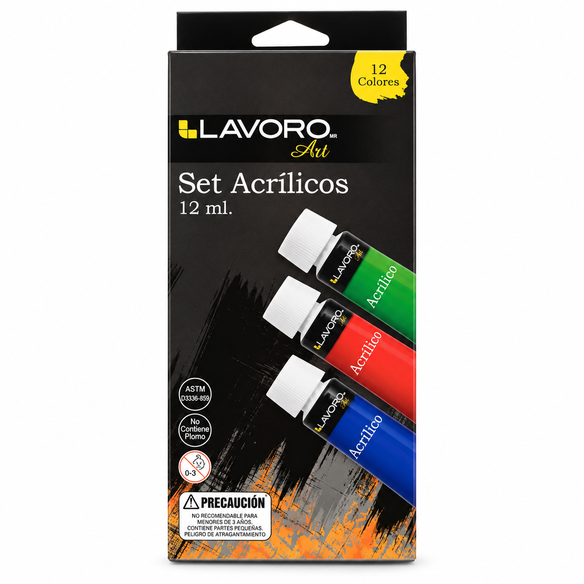 Set Acrílicos 12 Colores 12ml Lavoro 🎨