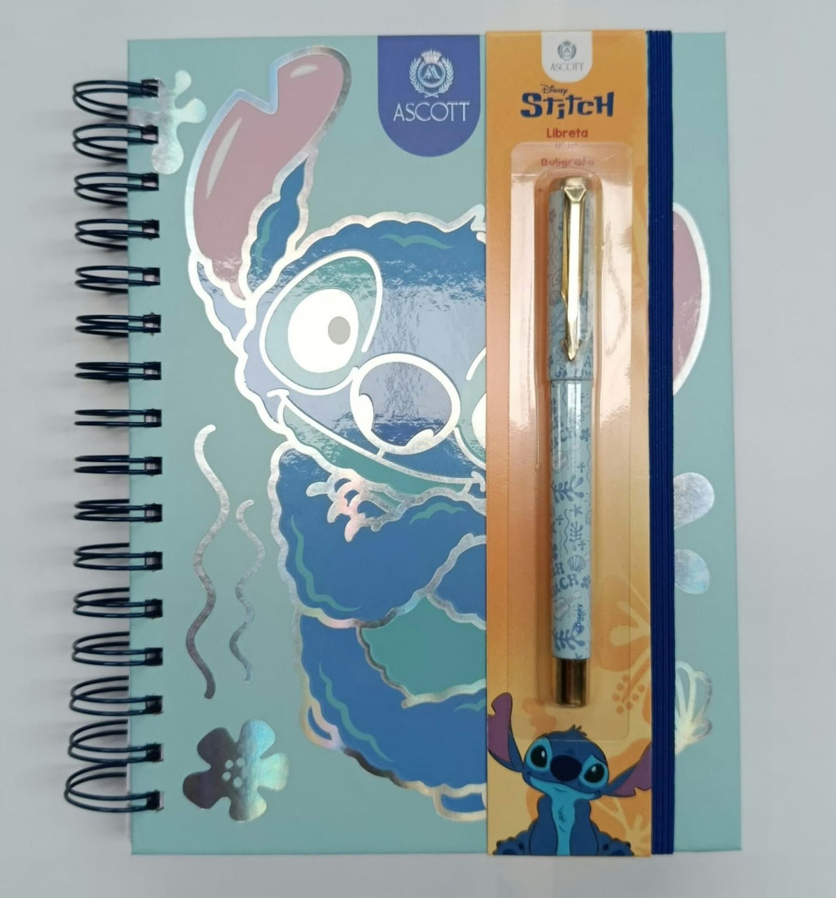 Libreta Stitch 120 Hojas + Bolifrafo