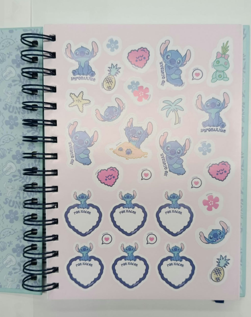Libreta Stitch 120 Hojas + Bolifrafo