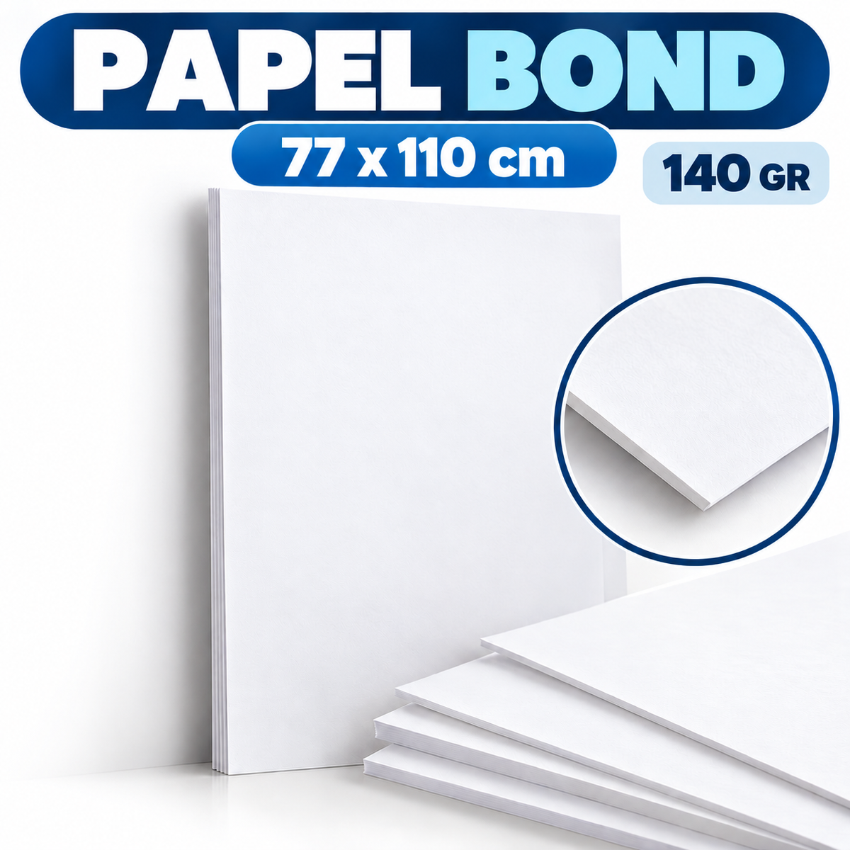 Papel Bond 77x110 cm - 140 gr
