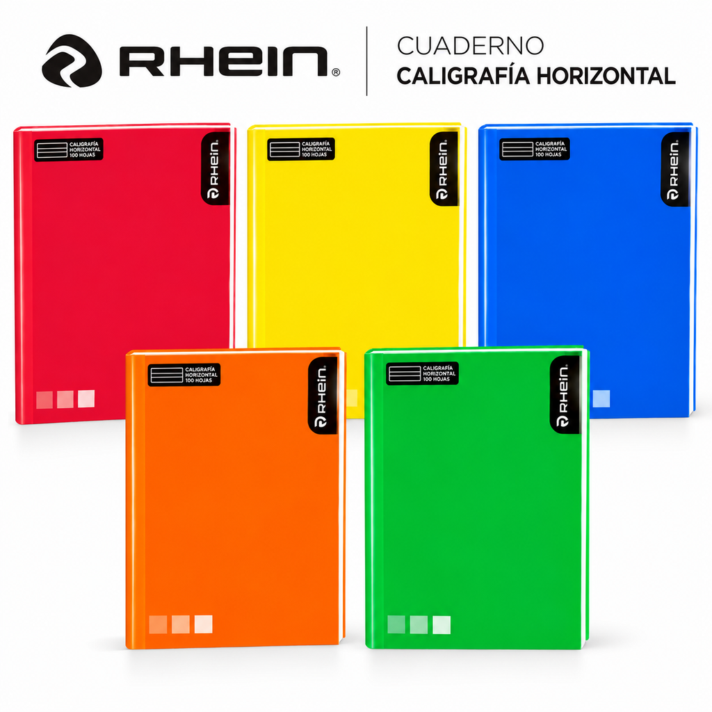 Cuaderno Rhein Collage One Color Caligrafía Horizontal 100hjs