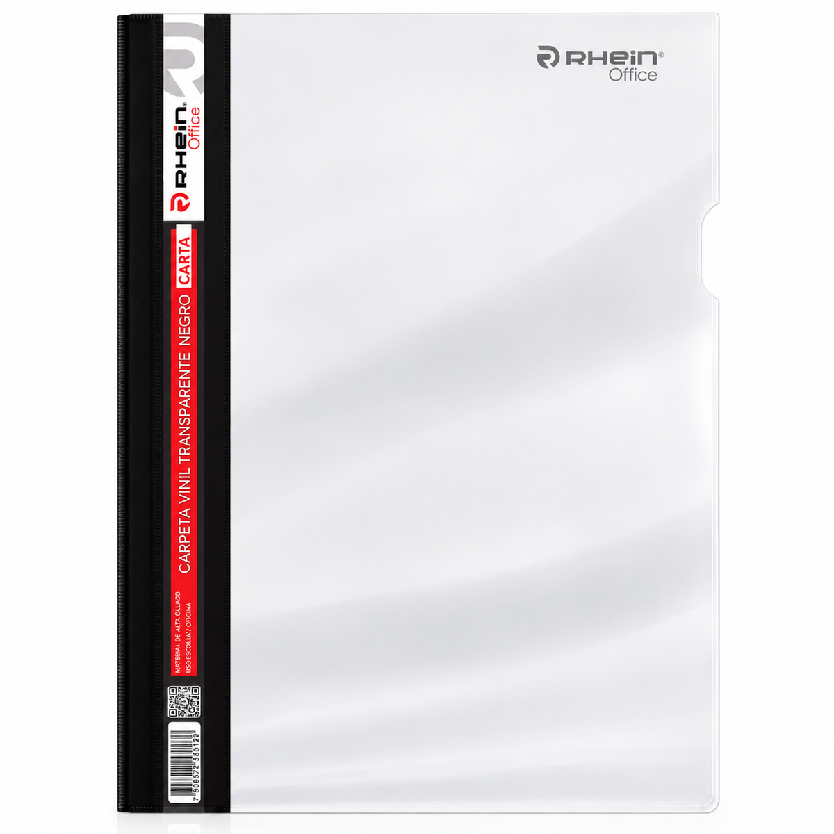 Carpeta Vinil Transparente Carta Negro Rhein