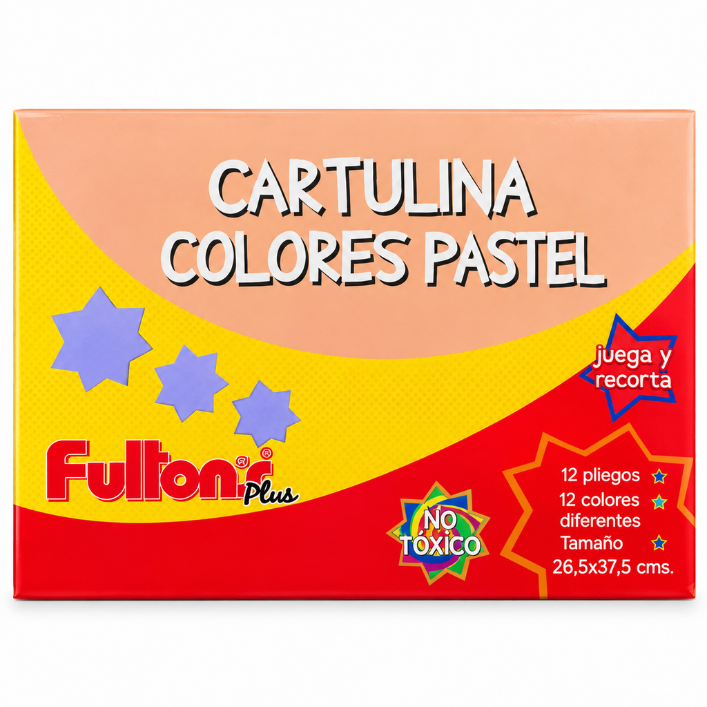 Cartulina 12 Colores Pastel Fultons