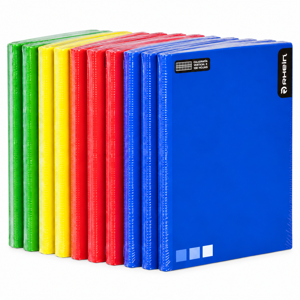 Cuaderno Rhein Caligrafía Vertical 100 Hojas x10 Uni 55 g/m² – 24,5 x 18 cm