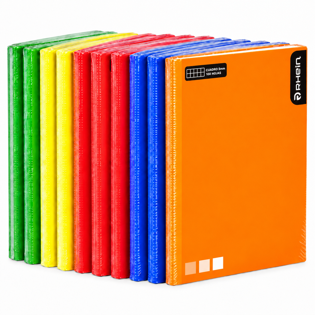 Cuaderno Rhein Collage One Color Cuadro 5mm 100hjs X10 Uni