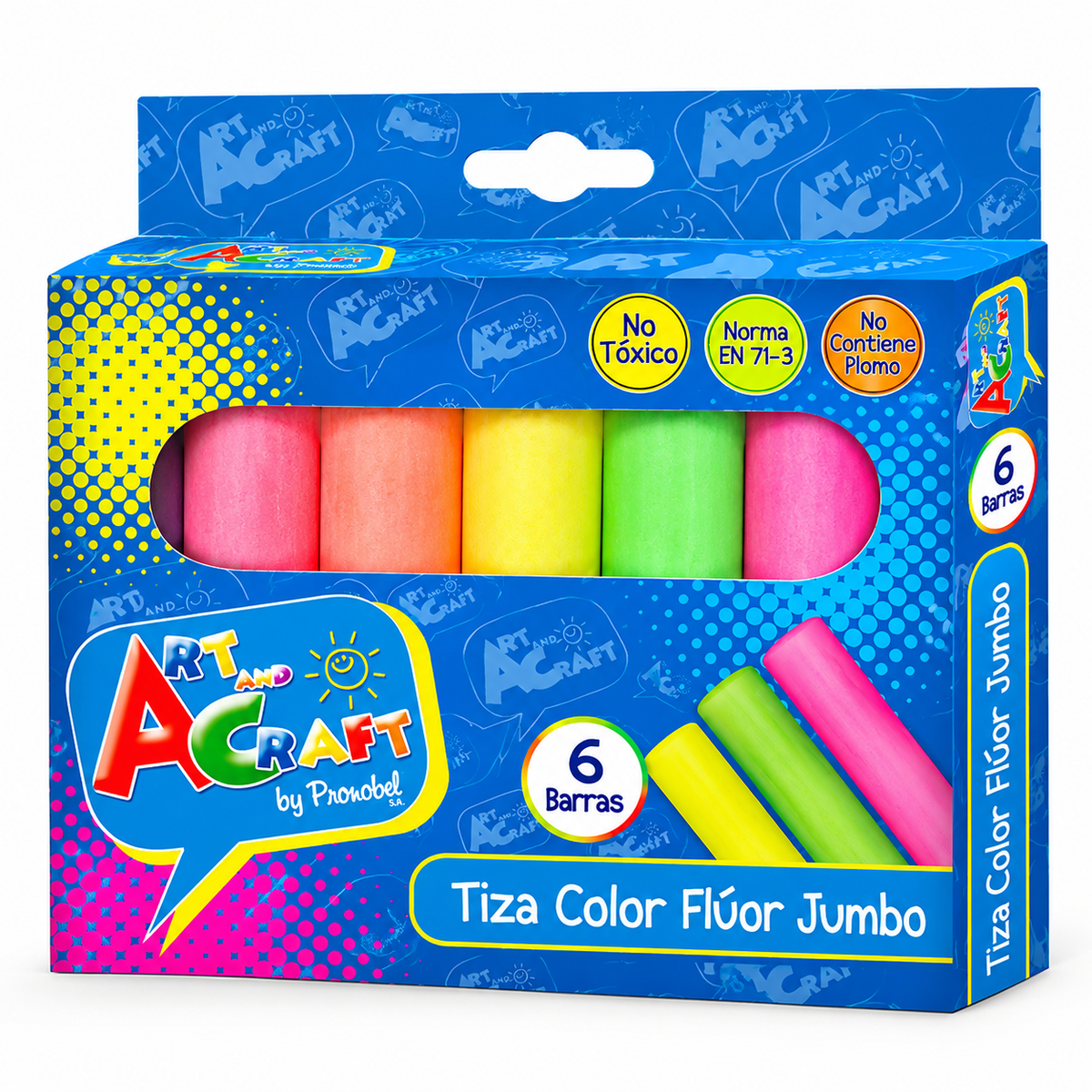 Tiza Color Flúor Jumbo Art & Craft