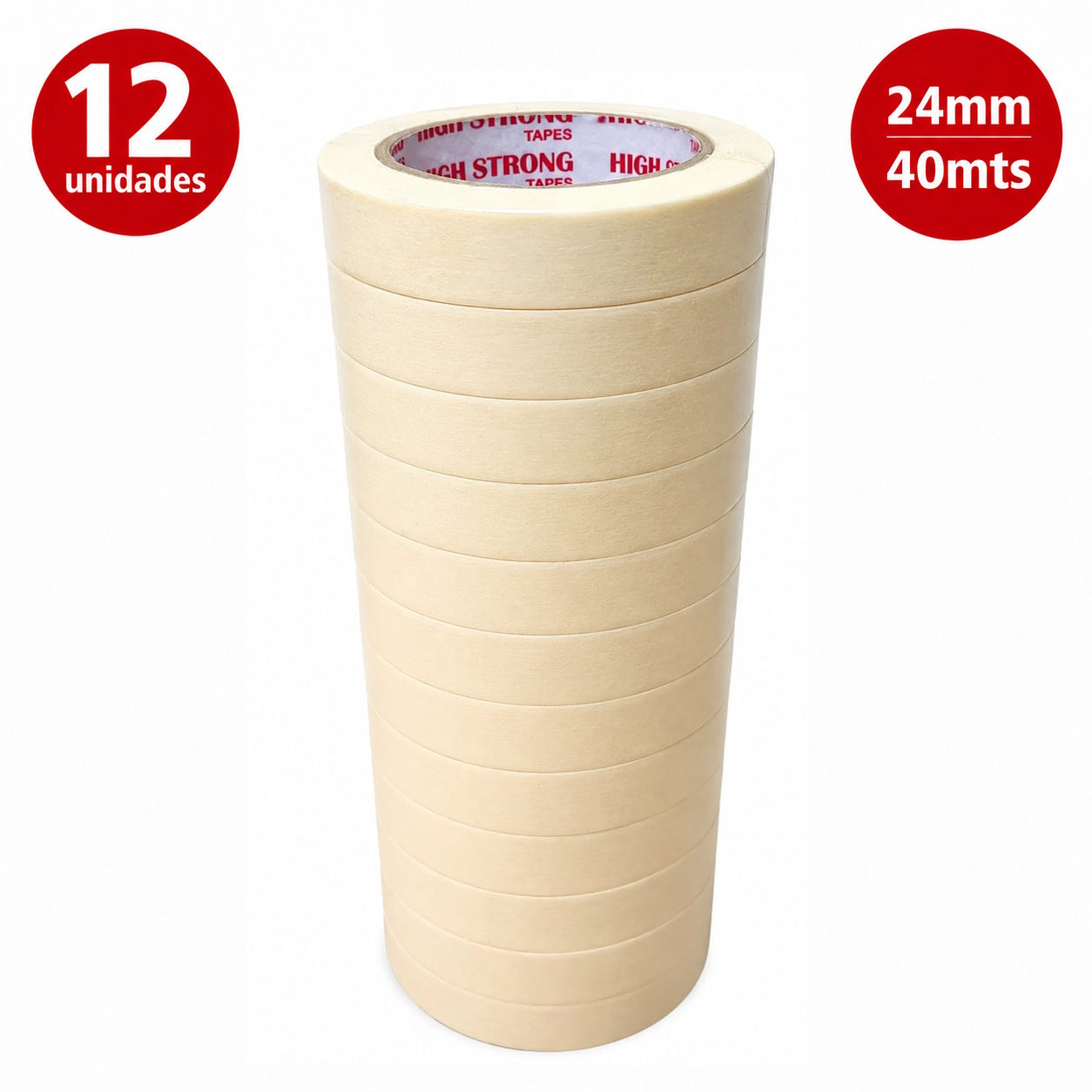 Masking tape 12 Unidades 24mm X 40MTS