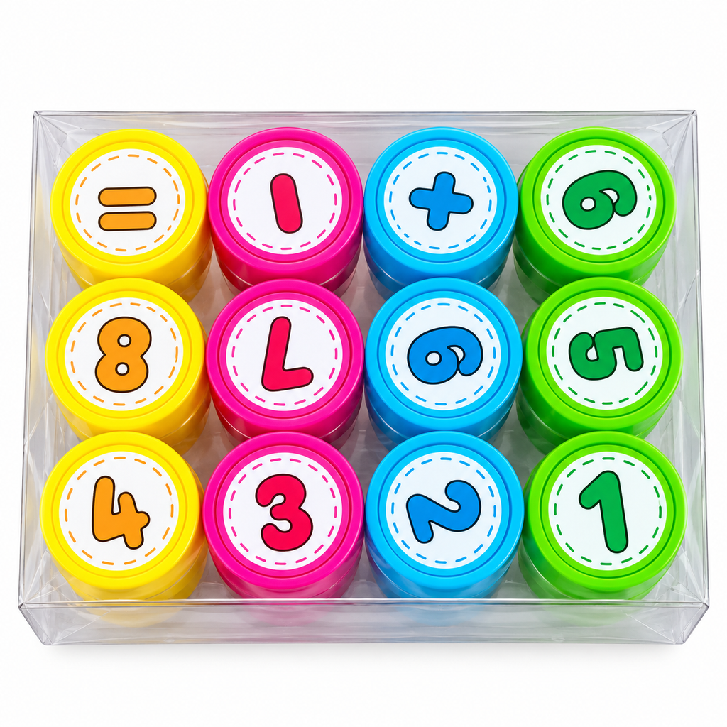 Timbres Infantiles Letras y Números 12 Uni Art & Craft