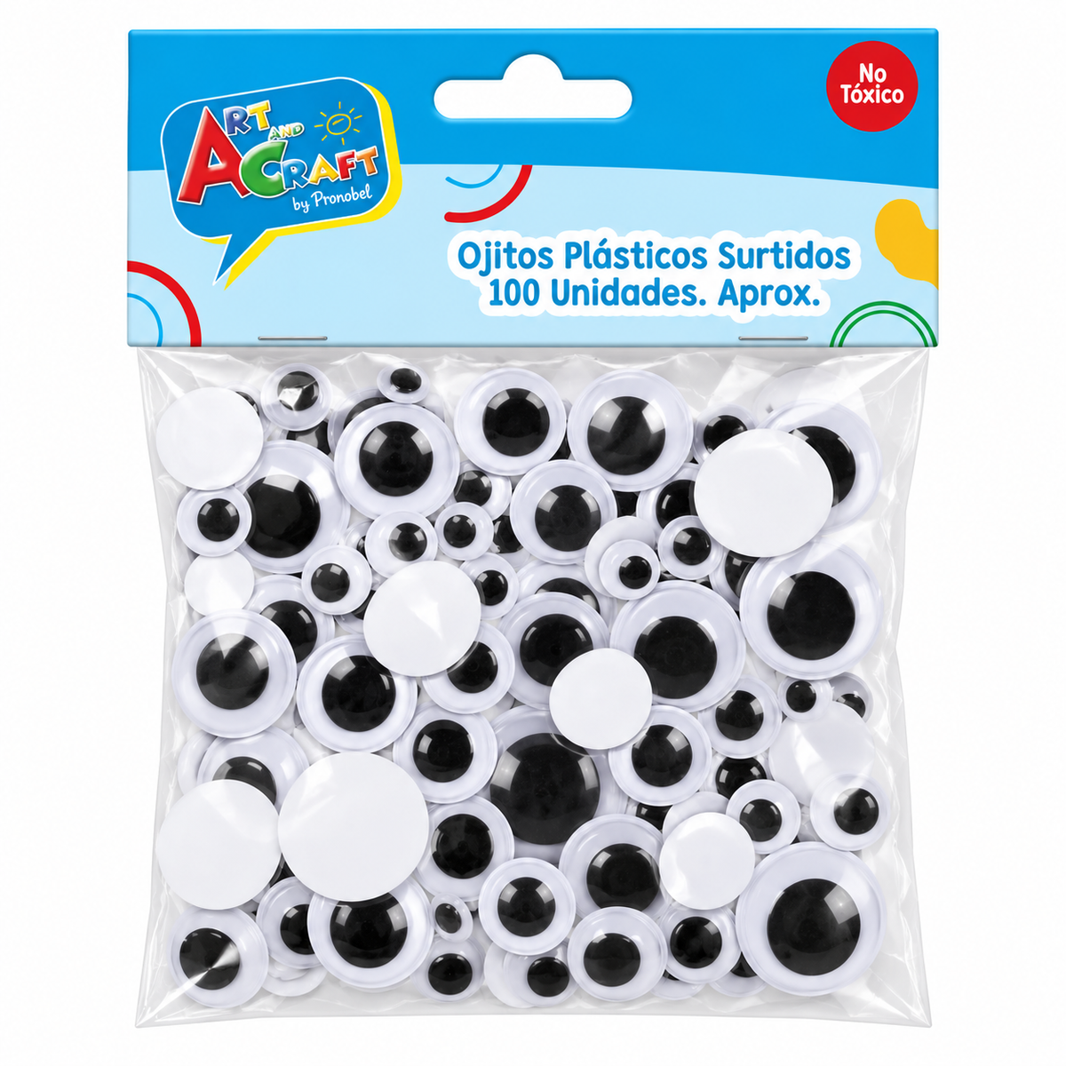 Ojitos Plásticos Tamaños Surtidos 100 Uni Aprox Art & Craft