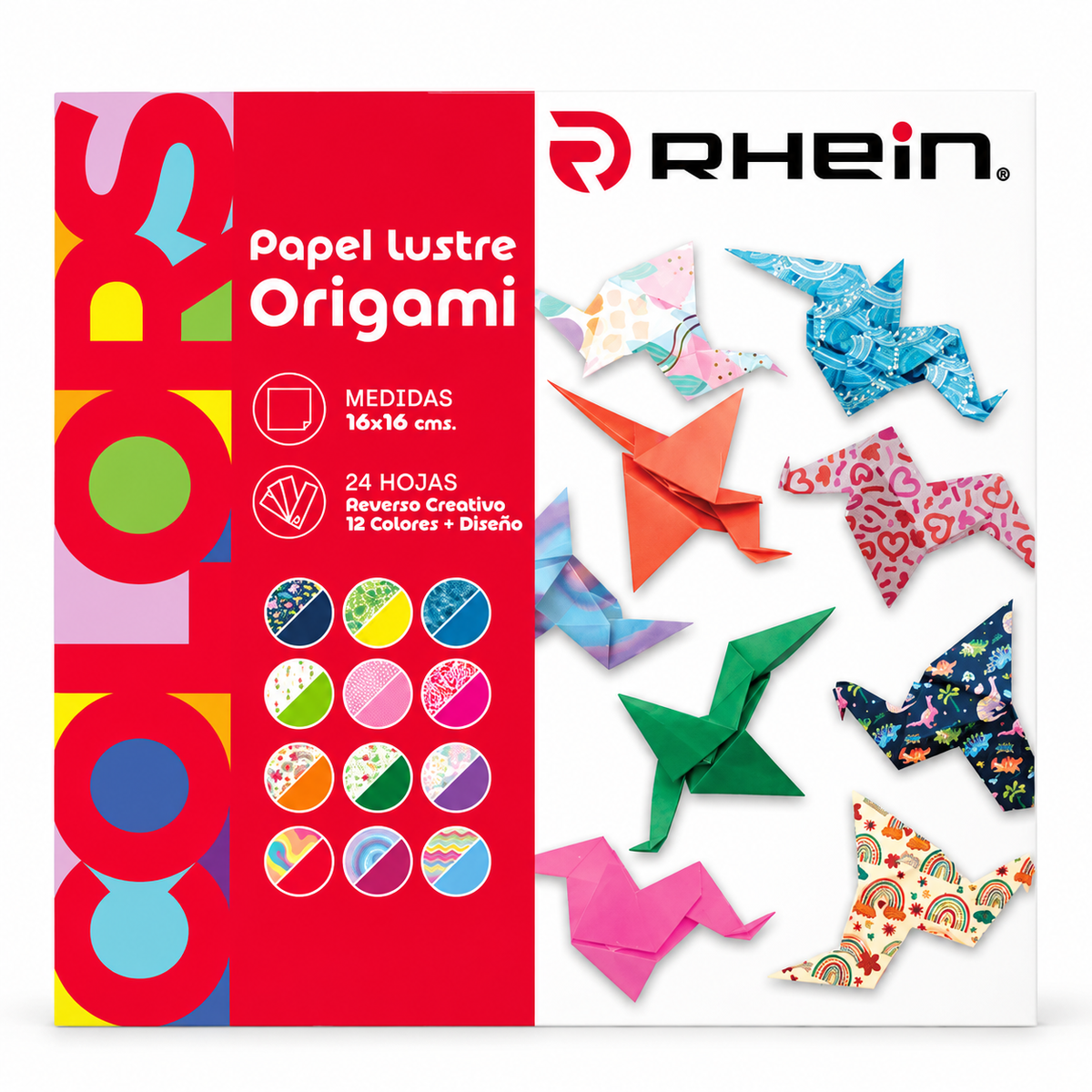 Papel Lustre Origami Rhein 16x16