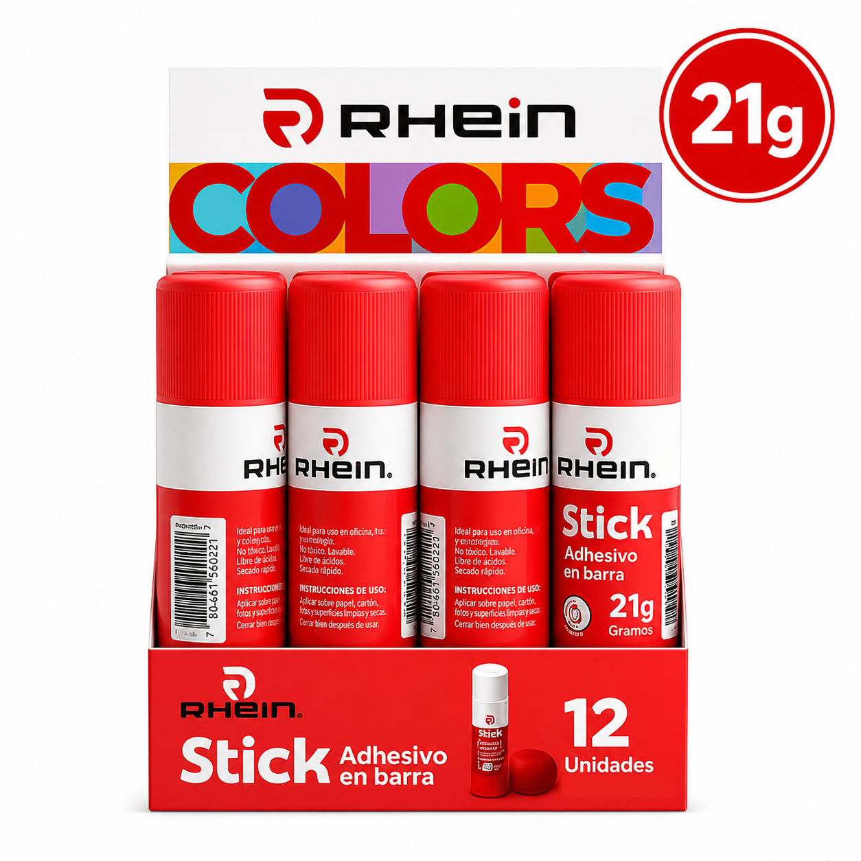Adhesivo En Barra 21gr X12uni Rhein