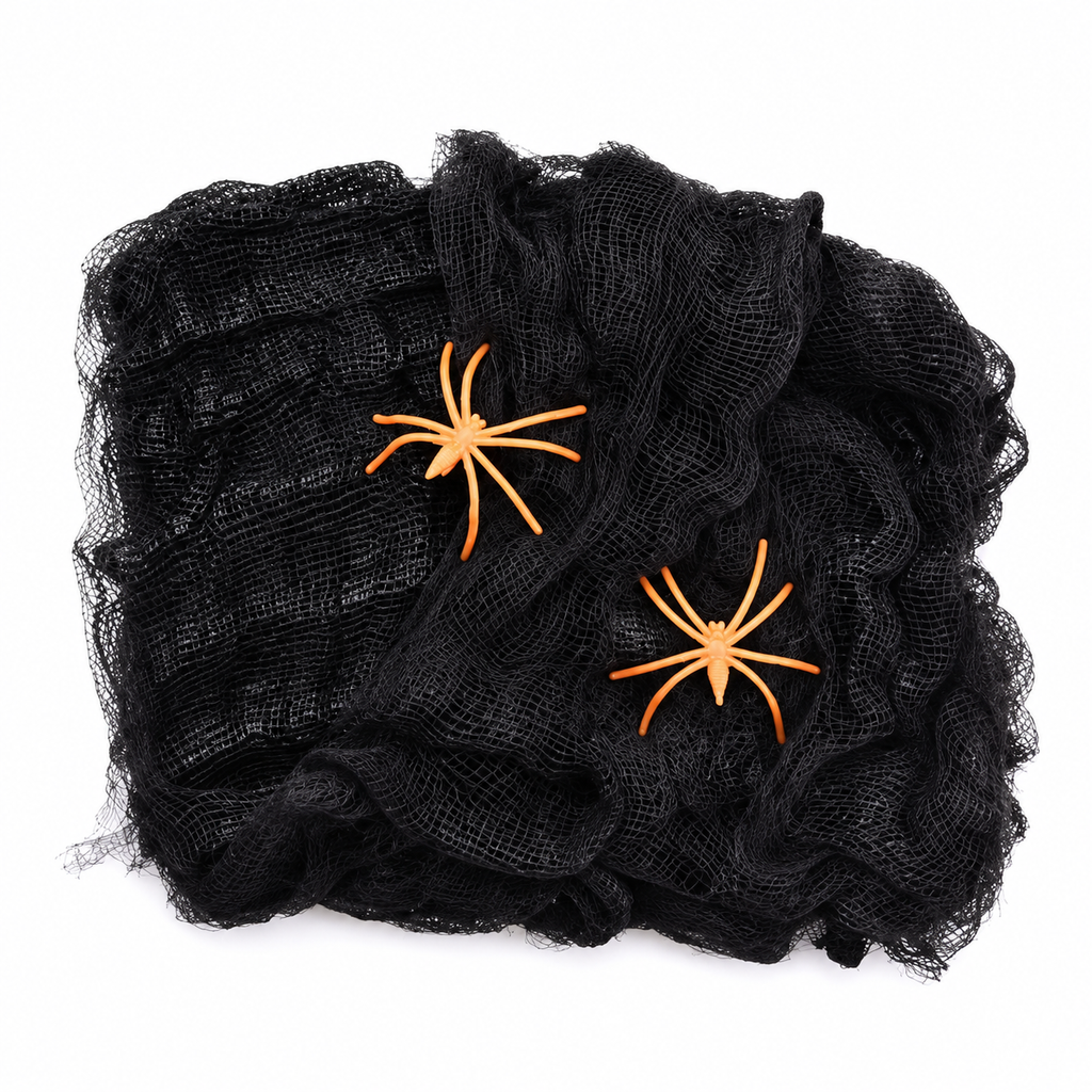 Telaraña Decorativa con Arañas