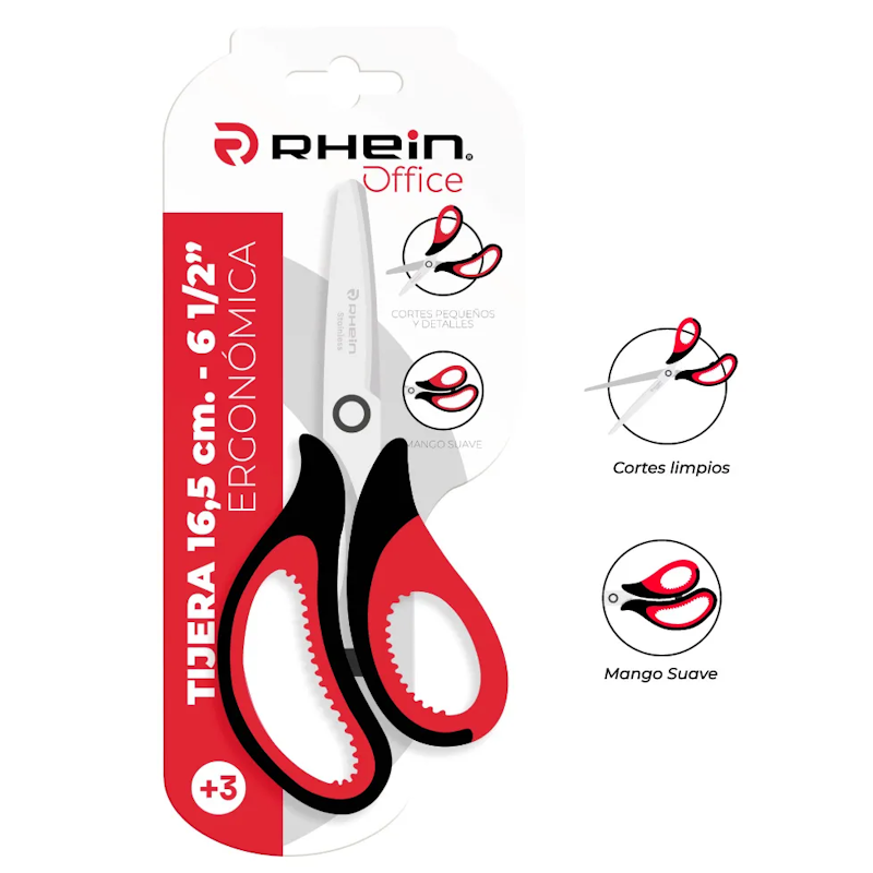 Tijeras 16,5cm- 6 1/2 Ergonómica Rhein