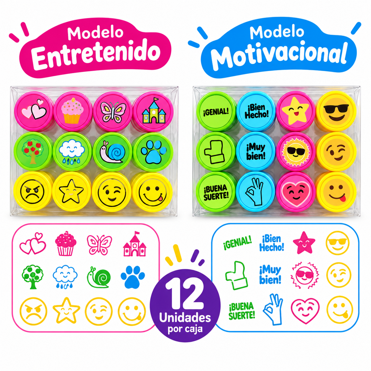 Timbre Infantiles Motivacionales 12 Uni Art & Craft