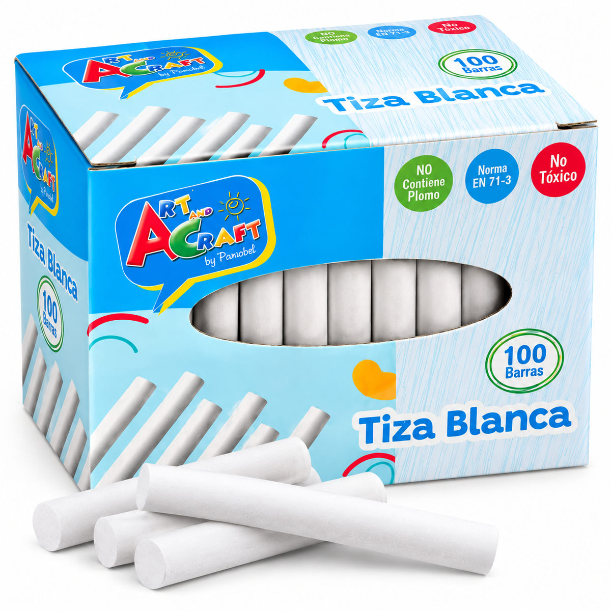 Tiza Blanca 100 Barras Art & Craft
