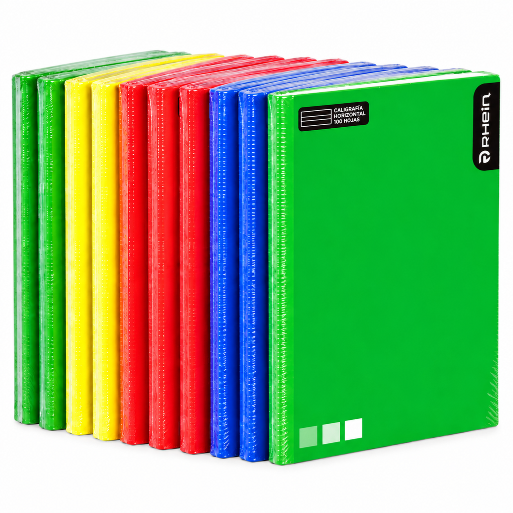 Cuaderno Rhein Collage One Color Caligrafía Horizontal 100hjs X 10Uni