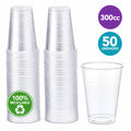 Vasos plásticos transparentes 300 cc 50 unidades